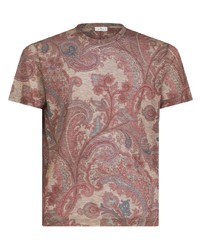 Etro Paisley Print Lyocell T Shirt