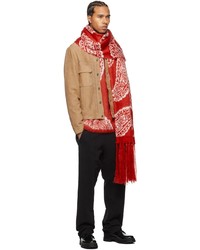 424 Red Paisley Scarf