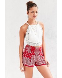 Patrons Of Peace Printed Smocked Waist Short