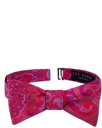 Red Paisley Silk Bow-tie