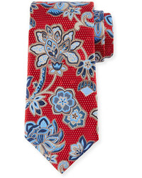 Ermenegildo Zegna 3d Paisley Floral Silk Tie