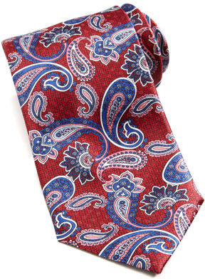 Brioni Floral Paisley Silk Tie Red | Where to buy & how to wear