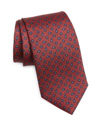 David Donahue Paisley Silk Tie In Red At Nordstrom