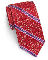 Robert Graham Striped Paisley Silk Tie