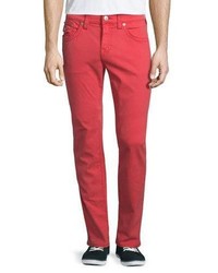 True Religion Geno Street Luxe Slim Fit Pants Vintage Red