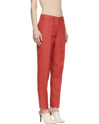 Calvin Klein Collection Red Belfair Cropped Trousers