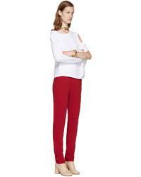 MM6 MAISON MARGIELA Red Fluid Trousers