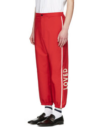 Gucci Red Vintage Trousers