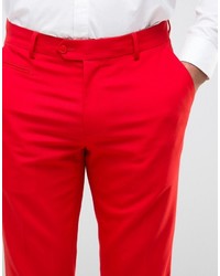 Asos Skinny Pant In Red
