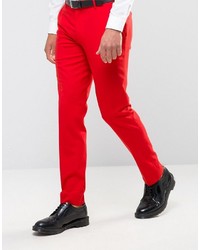 Asos Skinny Pant In Red