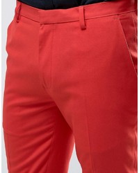 Asos Super Skinny Pant In Red