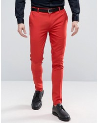 Asos Super Skinny Pant In Red
