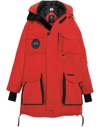 Vetements Canada Goose Oversized Hooded Fleece Trimmed Shell Down Parka Red