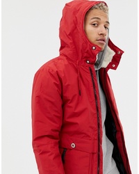 Pull&Bear Padded Jacket In Red