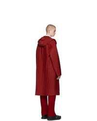 Valentino Red Pleated Parka