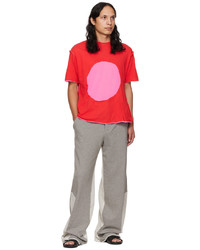 Edward Cuming Red Pink Circle Window T Shirt