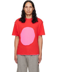 Edward Cuming Red Pink Circle Window T Shirt