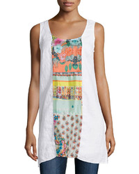 Johnny Was Jwla For Patchwork Scoop Neck Sleeveless Tunic Plus Size