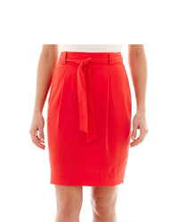 Liz Claiborne Belted Soft Pencil Skirt