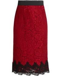 Dolce & Gabbana Cordonetto Lace Pencil Skirt