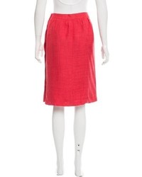 Balenciaga Linen Pencil Skirt