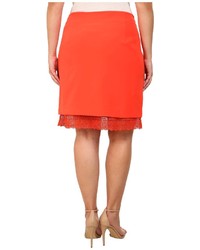 Mynt 1792 Plus Size Lace Hem Skirt