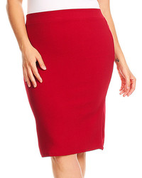 Red Pencil Skirt Plus