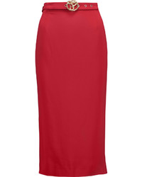 Just Cavalli Sold Out Belted Stretch Crepe Pencil Skirt