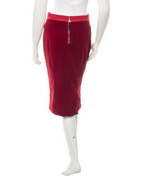 Louis Vuitton Velvet Pencil Skirt