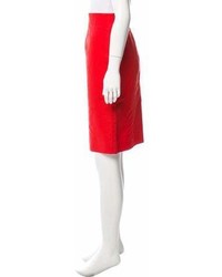 Saint Laurent Yves Knee Length Pencil Skirt