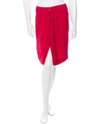 Saint Laurent Yves Knee Length Pencil Skirt