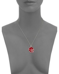 gucci ghost necklace red