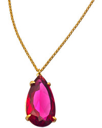 Seraphina Red Hydro And Gold Pendant Necklace