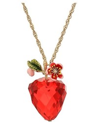 Betsey Johnson Strawberry Pendant Long Necklace Necklace