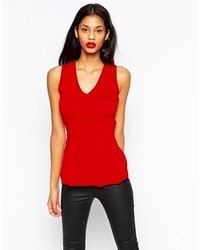 Asos Collection Structured Top With Peplum Detail