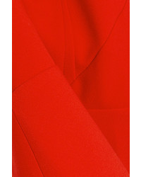 Roland Mouret Cymatia Stretch Crepe Peplum Top Red