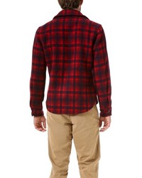 Gerald Stewart By Fidelity Red Plaid Cpo Overshirt