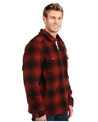 The North Face North Country 550 Fill Red Black Plaid Goose Down Jacket Coat