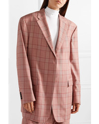 Calvin Klein 205W39nyc Oversized Prince Of Wales Checked Wool Blazer