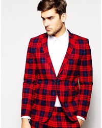 Vito Plaid Suit Jacket In Slim Fit