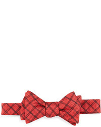 Ted Baker Checked Bow Tie Red