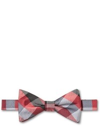 City Of London Red Color Tartan Bow Tie Red