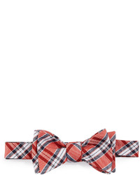 Ted Baker Plaid Cotton Blend Bow Tie Red