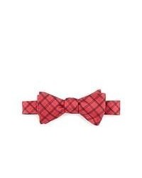 Ted Baker Plaid Silk Bow Tie Red