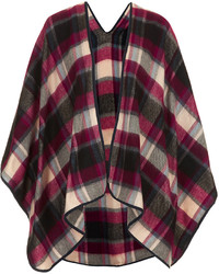 Topshop Multi Coloured Vintage Check Cape With Binding To The Edges 100% Acrylic