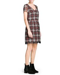 Red Plaid Casual Dress