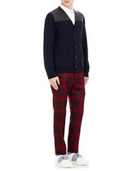 Valentino Brushed Twill Trousers Red