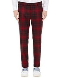 Valentino Brushed Twill Trousers Red