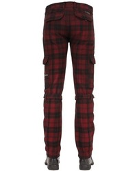 black and white checkered cargo pants