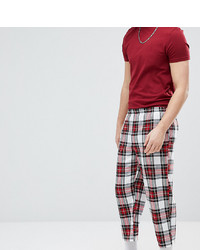 Reclaimed Vintage Inspired Cropped Relaxed Trouser In Check